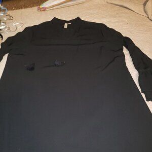 TACERA Black Sheer fully lined dress/tunic